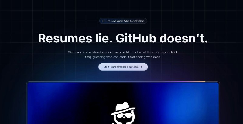 2. GitHired标语：通过实际工作表现，而非关键词，来寻找你下一位顶尖的超级工程师