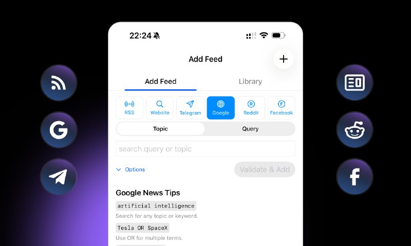 7. Toopost标语：由人工智能驱动的 RSS 新时代介绍：在一个地方就能阅读来自 RSS、Telegram、Facebook、谷歌和 Reddit 的内容
