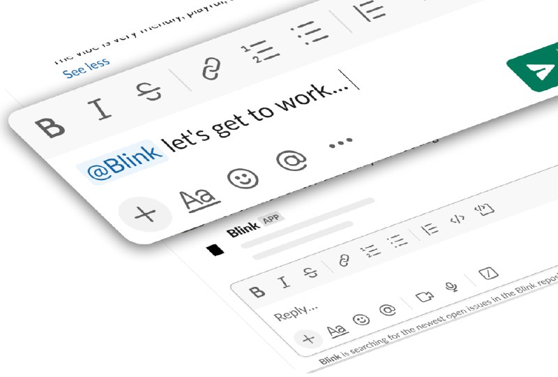 6. Blink标语：深度代码研究，直接在Slack或浏览器中就能开展