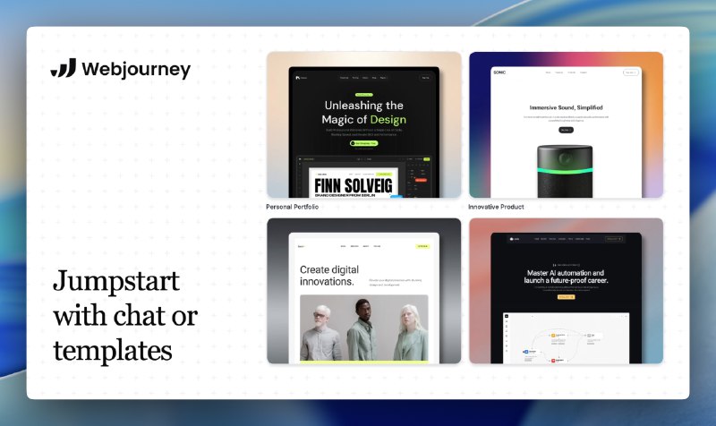 7. Webjourney标语：一款能让你随心编写代码的设计工具Framer注：“Framer”是一款设计工具，“vibe - code”直译为“跟着感觉编码”，这里意译为“随心编写代码” 