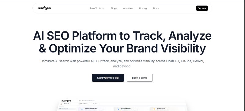 10. Surfgeo标语：人工智能搜索如何发现你解析：原句“Where AI Search Discovers You”是一种比较有特色的表达，“where”在这里不是单纯表示地点，结合语境理解为“以何种方式”“如何”等意思更合适