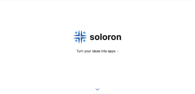 7. Soloron标语：只需描述一下，就能打造出实实在在的应用程序