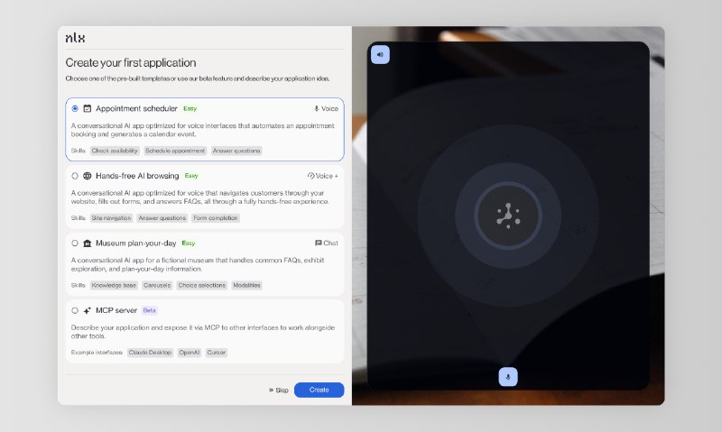 7. NLX标语：NLX 让每个人都能成为对话式人工智能应用程序的开发者