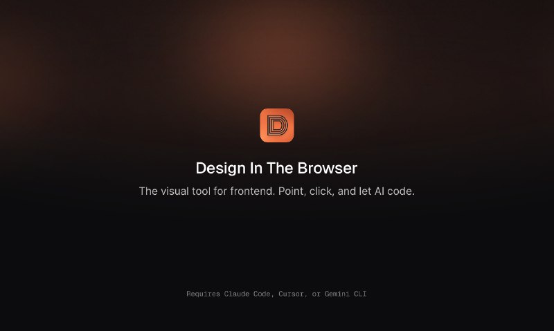 8. Design In The Browser标语：这是一款面向前端开发的可视化工具
