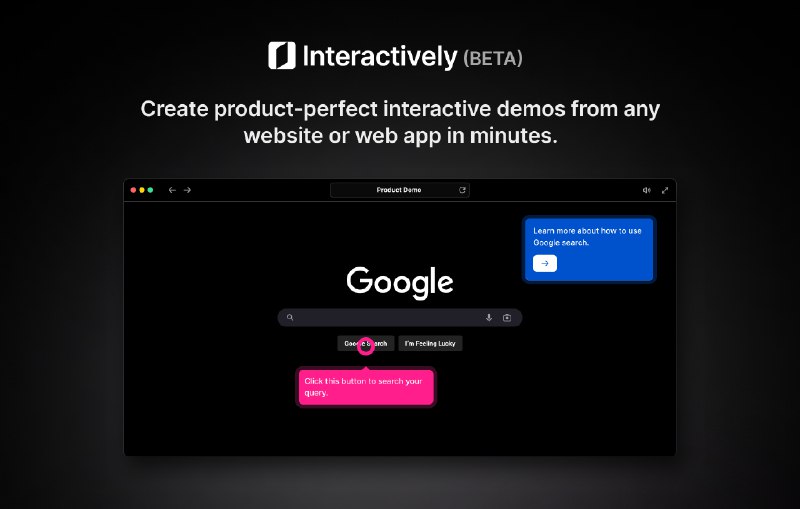 7. Interactively标语：就像用于演示的 Docsend 一样——创建、分享并追踪产品演示注：Docsend 是一个文件共享和追踪平台，这里保留英文未译，因为它可能在相关领域是特定的知名品牌或工具，若有更合适的中文名称，可根据实际情况替换