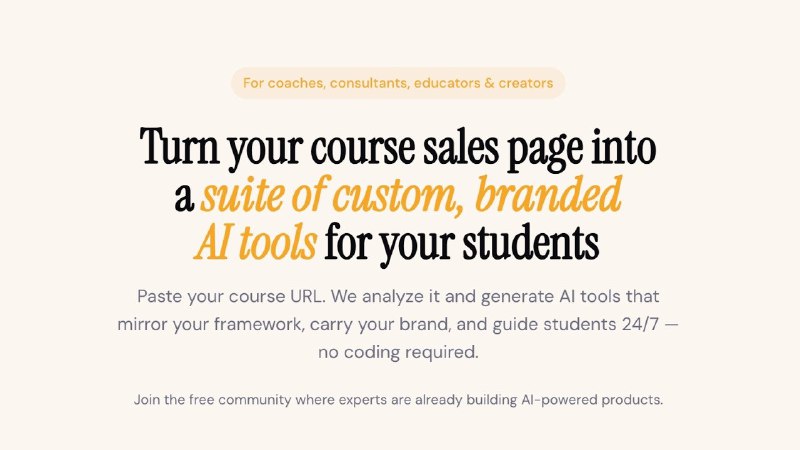 4. Coursekit标语：把你的课程打造成一套完整的、可嵌入的人工智能代理工具包