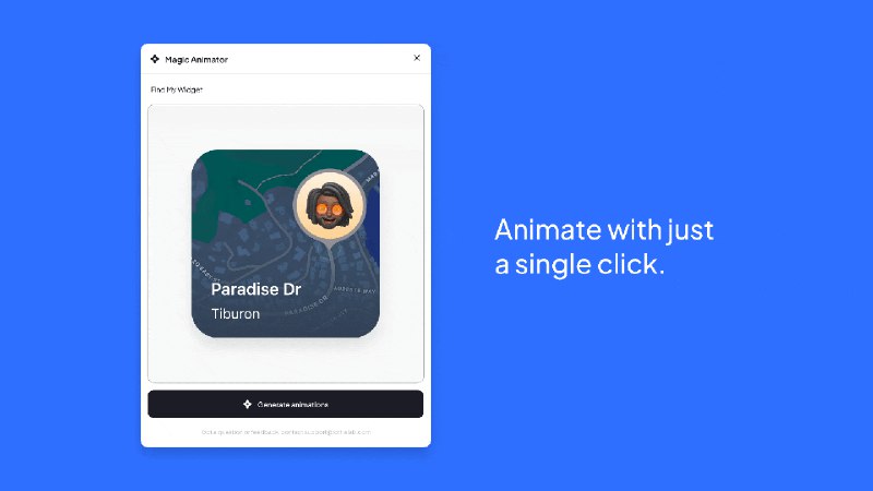 PH今日热榜 | 2025-07-101. Magic Animator (Beta)标语：借助人工智能，数秒内让你的Figma设计动起来