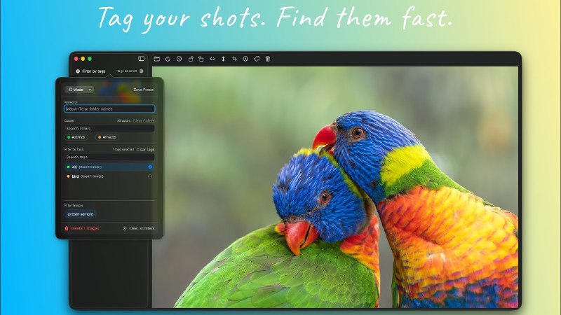 7. Picser 2.0标语：支持标签和幻灯片放映功能的原生 macOS 图像查看器介绍：Picser是一款极速的原生macOS图像查看器，旨在取代系统自带的预览应用