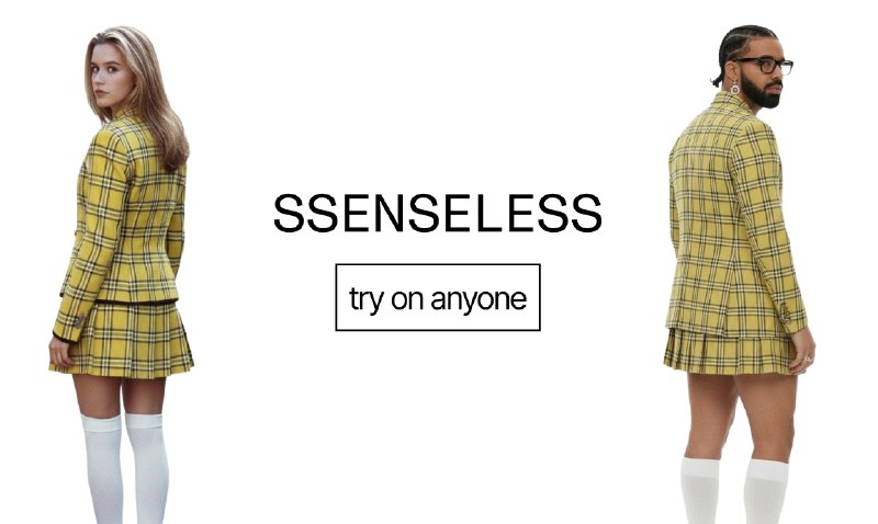 5. SSENSELESS标语：随便在任何人身上试试