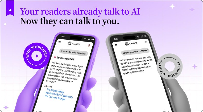 10. Bookshelf 标语：让读者在他们的ChatGPT应用程序里与你的存档内容进行对话
