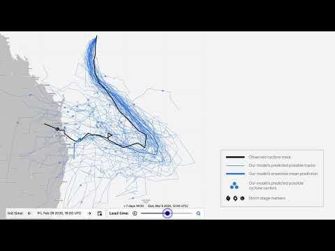 5. Weather Lab标语：提前15天预测气旋的路径和强度介绍：谷歌天气实验室是一个互动网站，它采用了用于天气预报的实验性人工智能模型