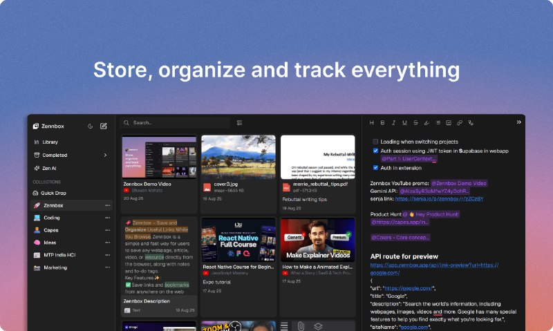 4. Zennbox标语：保存并整理你的资源