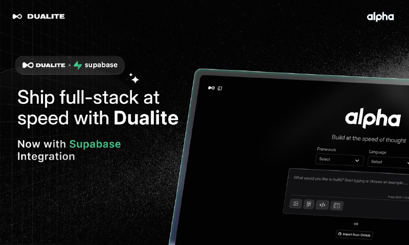3. Dualite x Supabase标语：使用杜莱特（Dualite）安全地构建全栈应用程序