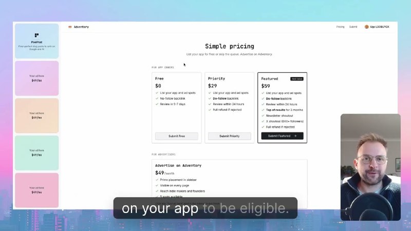 6. Adventory标语：一个用于售卖或寻找广告位的独立广告市场