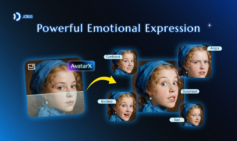2. JoggAI AvatarX标语：能真正像人类一样行为举止的人工智能虚拟形象介绍：来见识一下超逼真的人工智能虚拟形象吧，它们可不只是看上去栩栩如生，而是让人感觉真真切切有生命