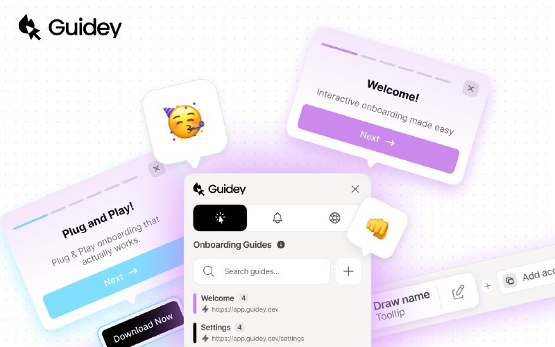 8. Guidey标语：只需几分钟，就能为你的产品添加现代版新用户引导教程