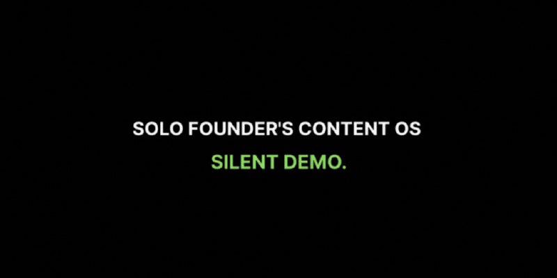 Solo Founder's Content OS: The Notion OS for Content Architects. | Product Hunt
