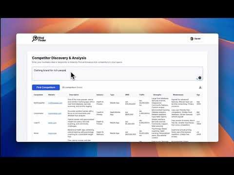 9. RivalFinder标语：找出并分析所有初创企业的竞争对手！介绍：由人工智能驱动的竞品搜索——找出所有竞争对手，并获取深度分析，从而在市场中胜出！Product Hunt: 查看详情产品网站: 立即访问关键词：RivalFinder,创业公司竞争对手查找,竞争对手分析,AI驱动的竞争对手搜索,市场竞争获胜票数：🔺27是否精选：否发布时间：2025年06月22日 PM03:01 (北京时间)