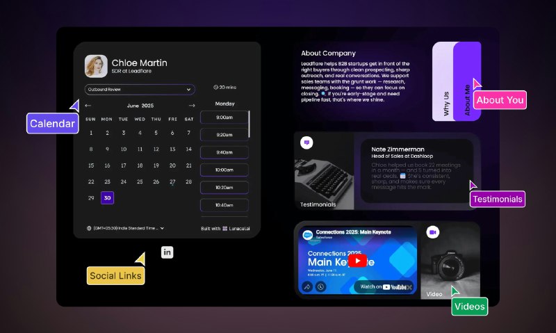 7. Lunacal标语：令人惊艳的日程安排页面，你绝对前所未见！介绍：月历助手（Lunacal）能帮你打造超吸睛的日程安排页面，全方位展示你的魅力