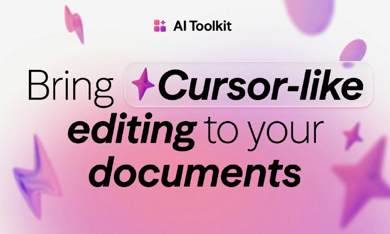9. AI Toolkit by Tiptap标语：打造能够直接在文档中进行撰写的人工智能，而不是只能在文档旁边提供辅助