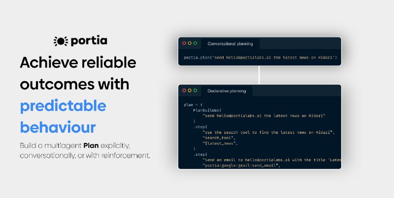 PH今日热榜 | 2025-07-031. Portia AI标语：借助工具、认证和智能控制来保障人工智能代理的安全