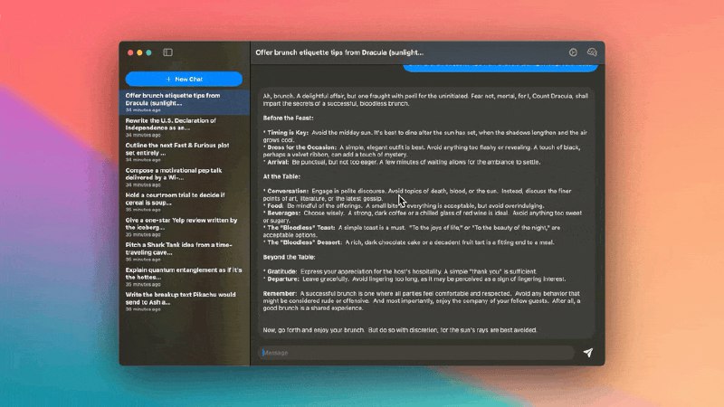 5. Kuzco标语：用于在iOS和macOS系统上本地运行大语言模型（LLMs）的开源Swift软件包介绍：库兹科（Kuzco）是一个Swift软件包，它能让大语言模型（LLMs）直接集成到iOS、macOS和Mac Catalyst应用程序中