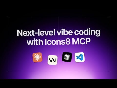 2. Icons8 MCP Server标语：适合沉浸式编码的海量图标包介绍：把Icons8 MCP与Claude Code、Cursor或Windsurf连接起来，就能在你的个性化编码项目中获取多达4万个图标的超大型图标包