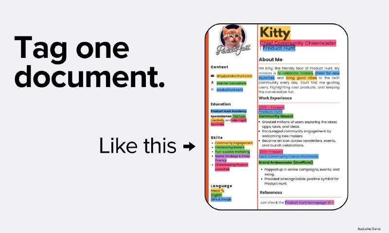 5. DeepTagger标语：通过交互式标注，将文档转化为结构化数据介绍：DeepTagger是一个无需代码的平台，能让你的判断实现规模化应用
