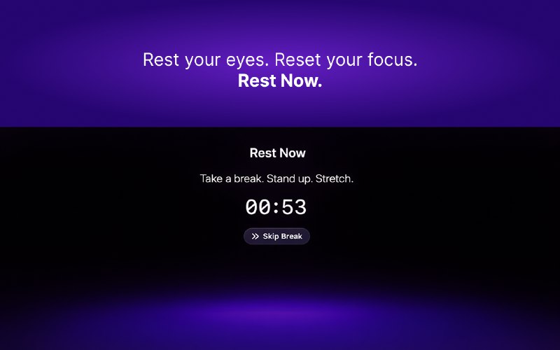 10. Rest Now - Screen Break Timer标语：适用于苹果系统（macOS）的开源屏幕休息提醒计时器介绍：《即刻休息》是一款专为 macOS 系统打造的轻量级屏幕休息计时器，它能有效缓解长时间使用屏幕时产生的眼疲劳和精神倦怠