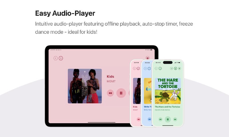 6. Muky标语：家长管控的播放列表介绍：穆基（Muky）利用苹果音乐为孩子们打造安全的音乐播放列表
