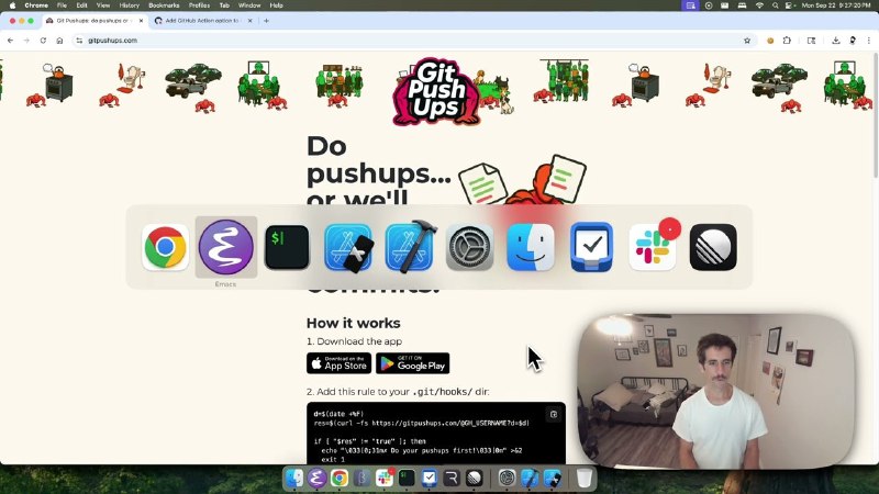 6. Git Pushups标语：做俯卧撑，不然就不让你的代码通过