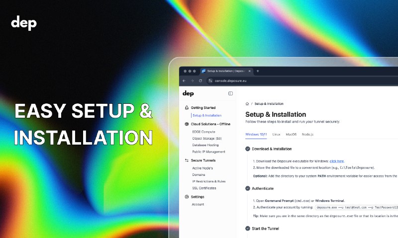 5. Deposure标语：轻松让你的应用程序编程接口（API）上线运行介绍：瞬间让你的本地服务接入互联网 —— 无需运维人员，没有带宽限制，完全免费