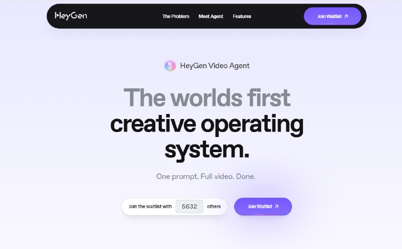 3. HeyGen Video Agent标语：全球首个创意操作系统介绍：这可不只是一款普通的剪辑工具