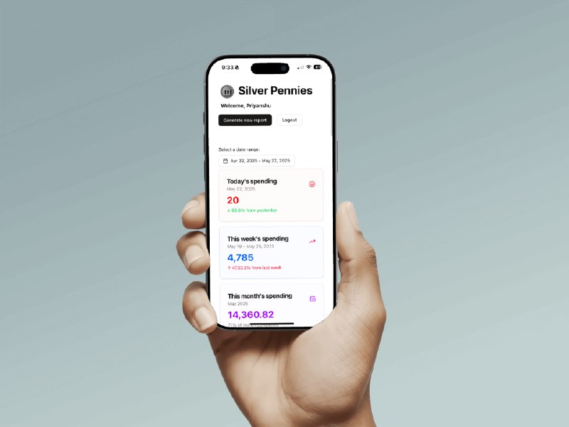 7. Silver Pennies标语：你的个人理财人工智能助手，帮你省钱没商量！介绍：免费使用“银色便士”轻松追踪你的财务状况！这是一款人工智能助手，它仅读取你 Gmail 里“交易提醒”标签下的内容，就能私下追踪你的收支情况，并为你呈现有价值的财务见解——无需登录银行账户，也不用使用电子表格