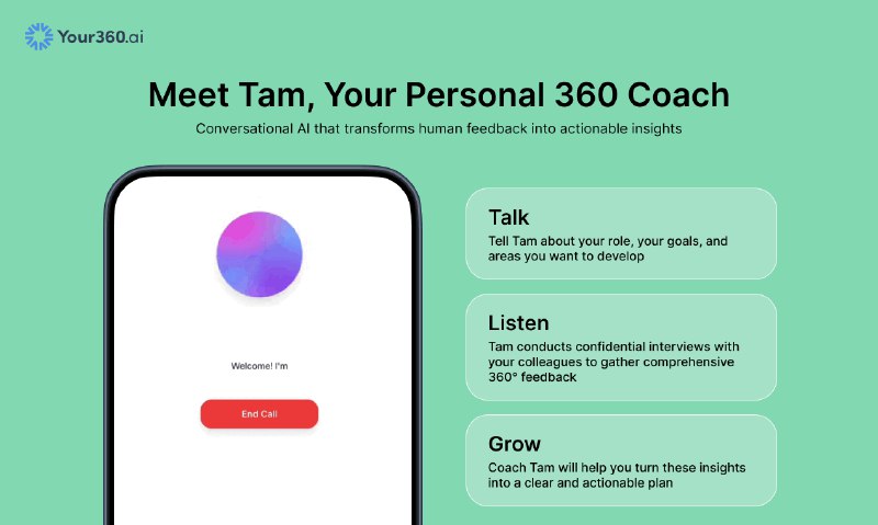 6. Your360 AI标语：借助语音人工智能，为每个人提供如教练般优质的同伴反馈