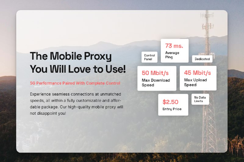 5. ProxyBlocks标语：一款让你爱不释手的移动代理工具！介绍：体验无与伦比的高速无缝连接，而且这一切都包含在一个完全可定制且价格实惠的套餐里