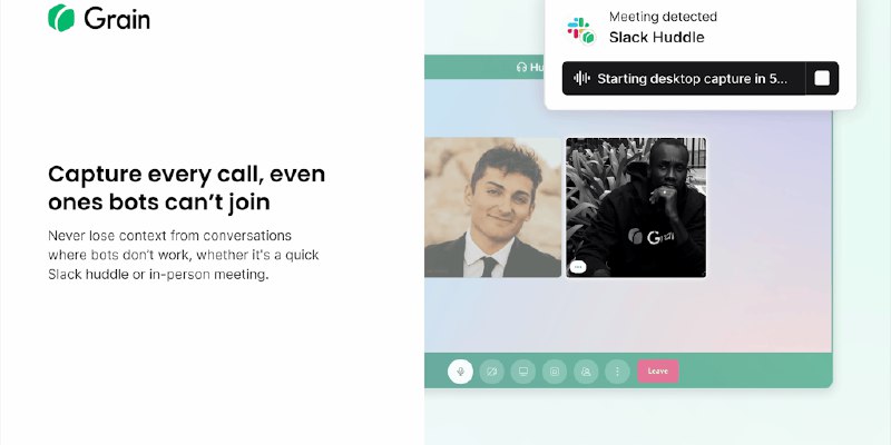 Grain: AI-powered meeting recording for everyone, not just sales.  | Product Hunt