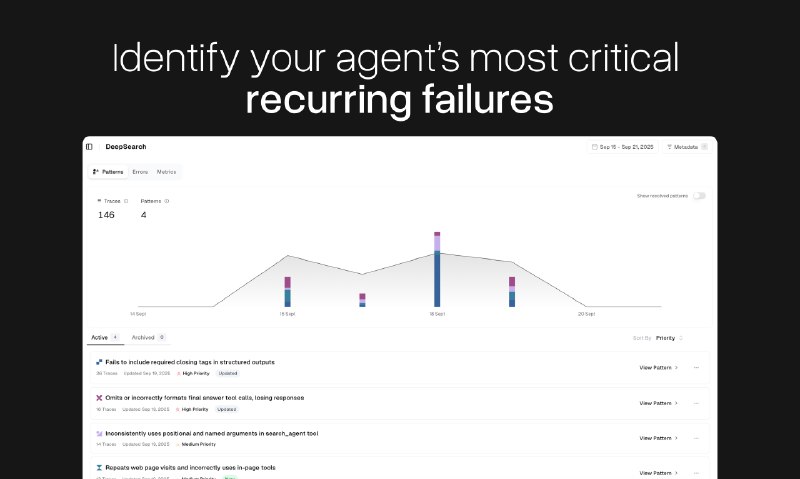 PH今日热榜 | 2025-09-241. Atla标语：自动检测你的人工智能代理中的错误