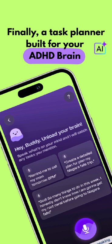 5. Noro ADHD Planner标语：把杂乱无章、未经整理的想法和随口说出的内容转化为一个有条理的计划