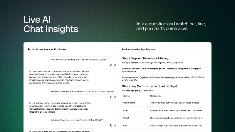 10. ChatWithAds标语：在一次交流中，实现从数据到人工智能辅助决策的跨越