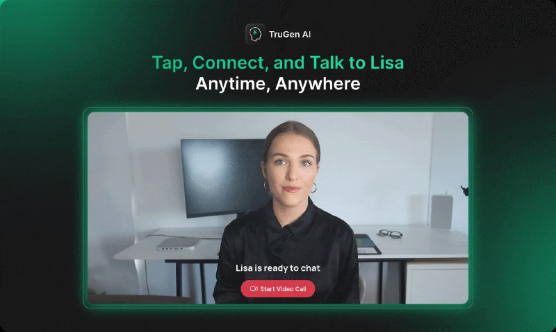 PH今日热榜 | 2025-12-071. TruGen AI标语：用逼真的视频智能体让人工智能“活”起来