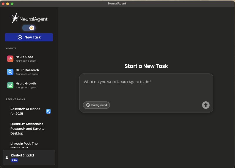 7. NeuralAgent标语：你真正能借助自己电脑运行的人工智能队友
