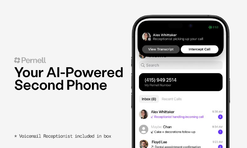 7. Pernell标语：你的人工智能助力的第二台手机介绍：珀内尔（Pernell）是你的得力助手，它由人工智能驱动