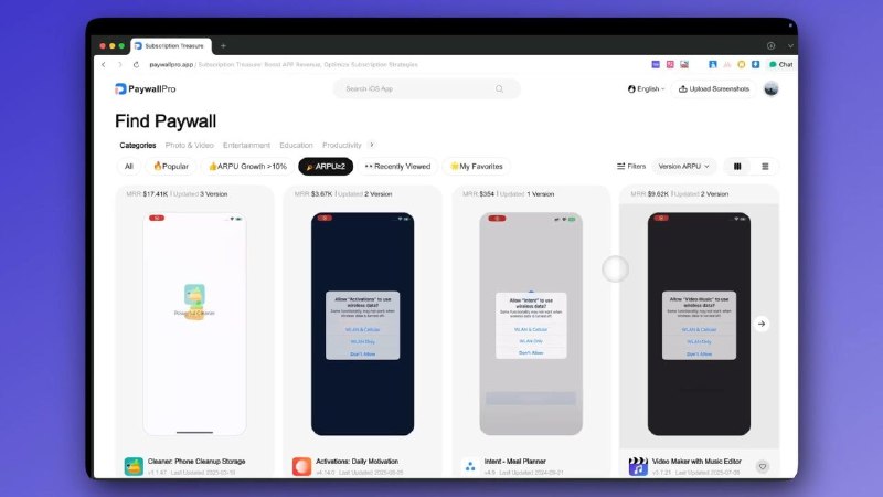 9. PaywallPro标语：适用于应用程序付费墙设计的Pinterest灵感库注：Pinterest是一个图片社交平台，用户可以在上面收集各种感兴趣的图片和创意