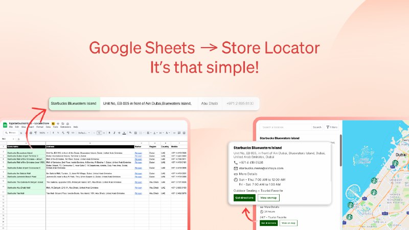 3. LocateStore标语：用谷歌表格创建一份你所有门店的地图