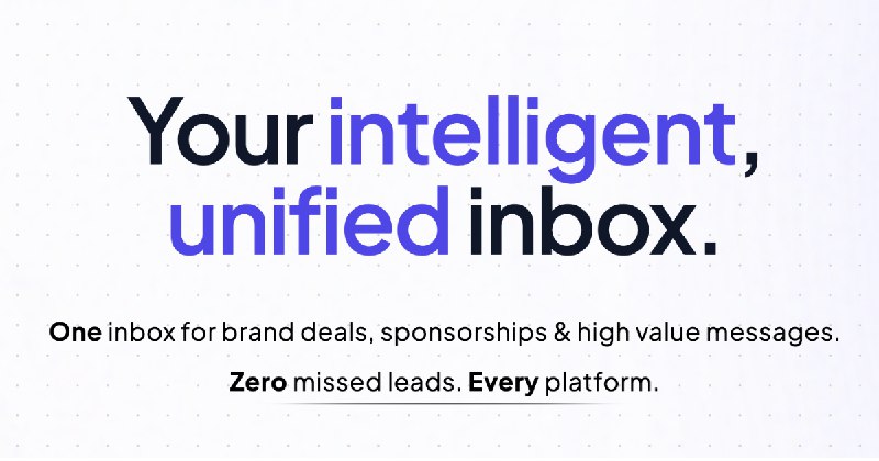 10. InboxAgents标语：一个智能的统一收件箱，可接收领英、电子邮件和社交媒体的消息