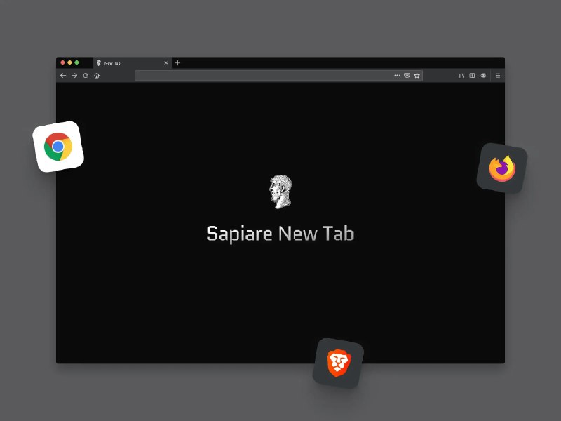9. Sapiare New Tab标语：每次打开新标签页，都能获得灵感
