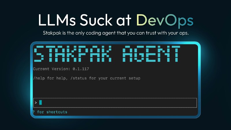 6. Stakpak.dev标语：一款开源的DevOps代理工具，用于保障生产环境基础设施的安全并对其进行管理