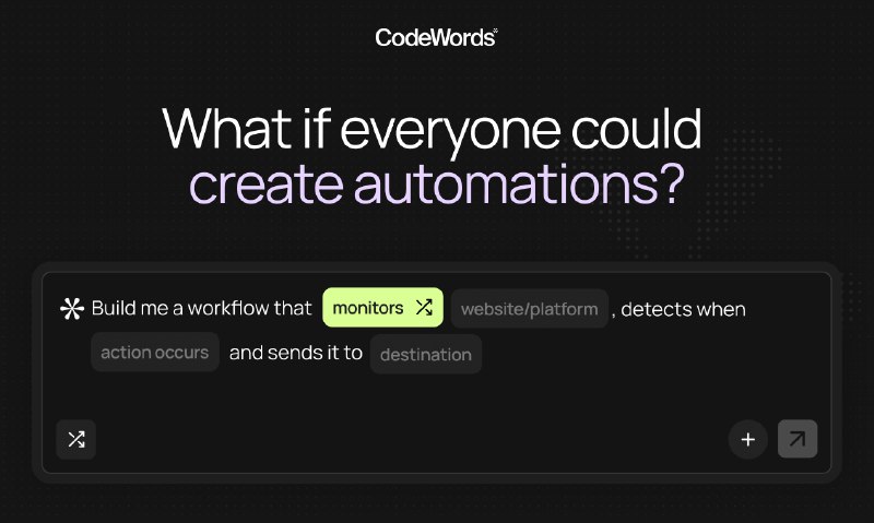 3. CodeWords标语：通过与人工智能聊天，将想法转化为自动化操作