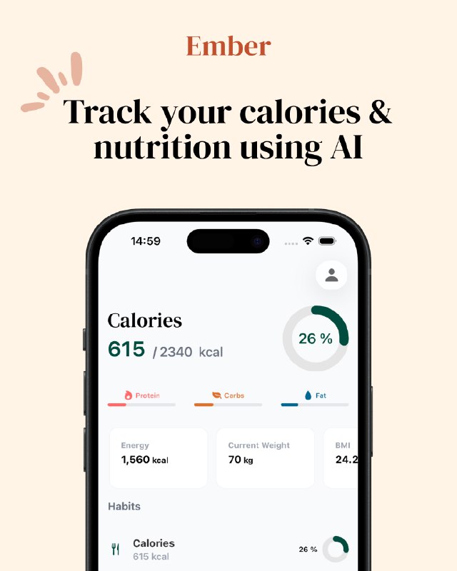 10. Ember标语：记录你的饮食，追踪你的卡路里摄入量